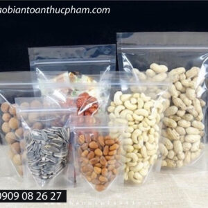 Túi zip trong không in các zize